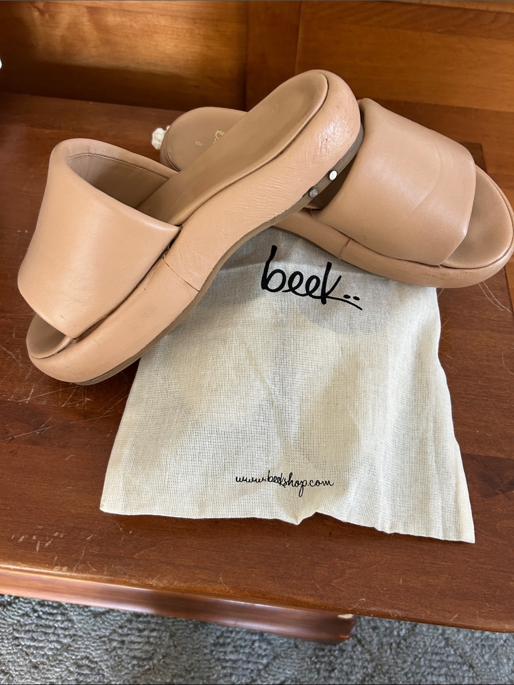 Beek Women’s Slide Sandals in Tan - Picture 2 of 3